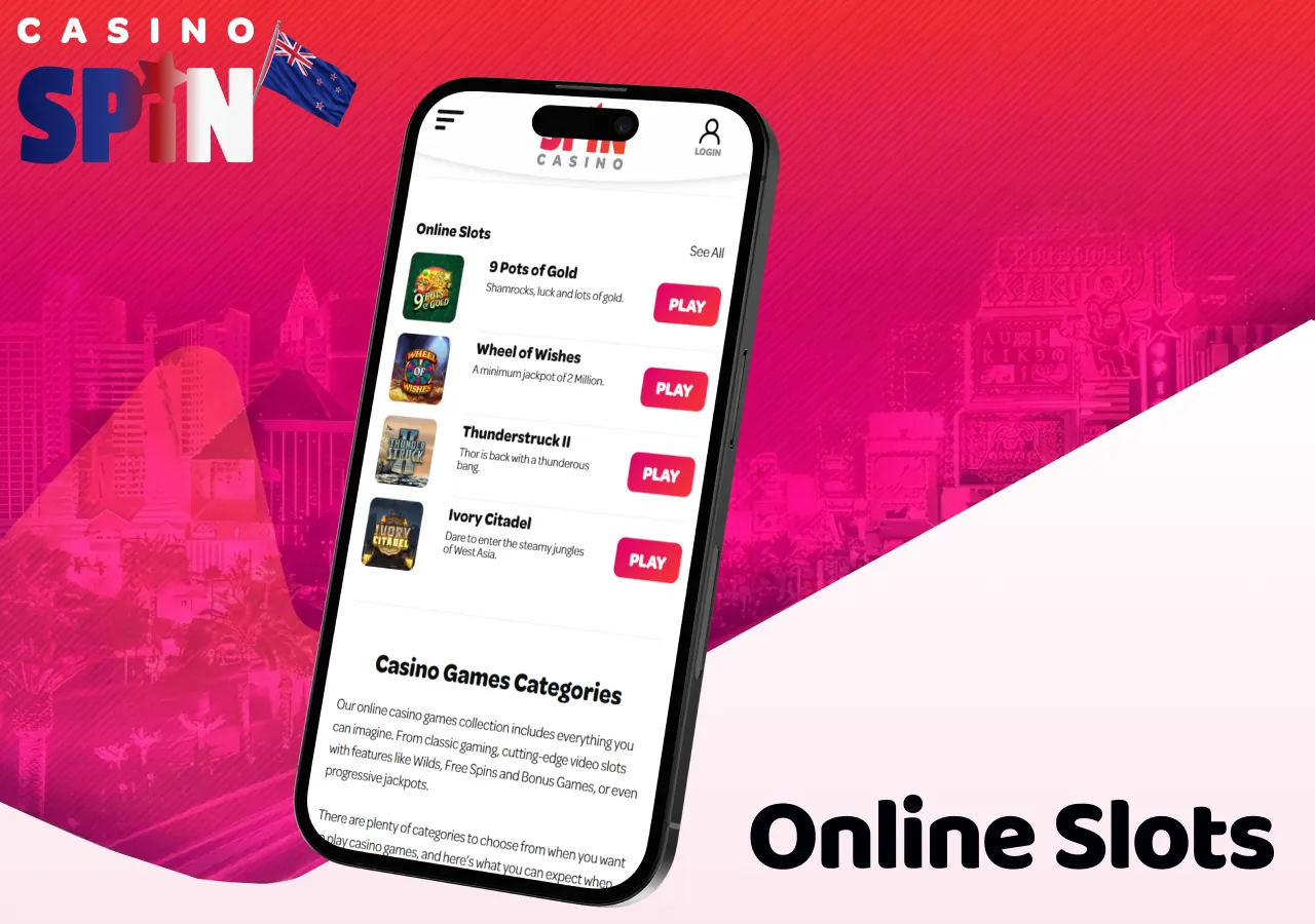 Spin Casino offers a wide selection of online slots with bonus features.