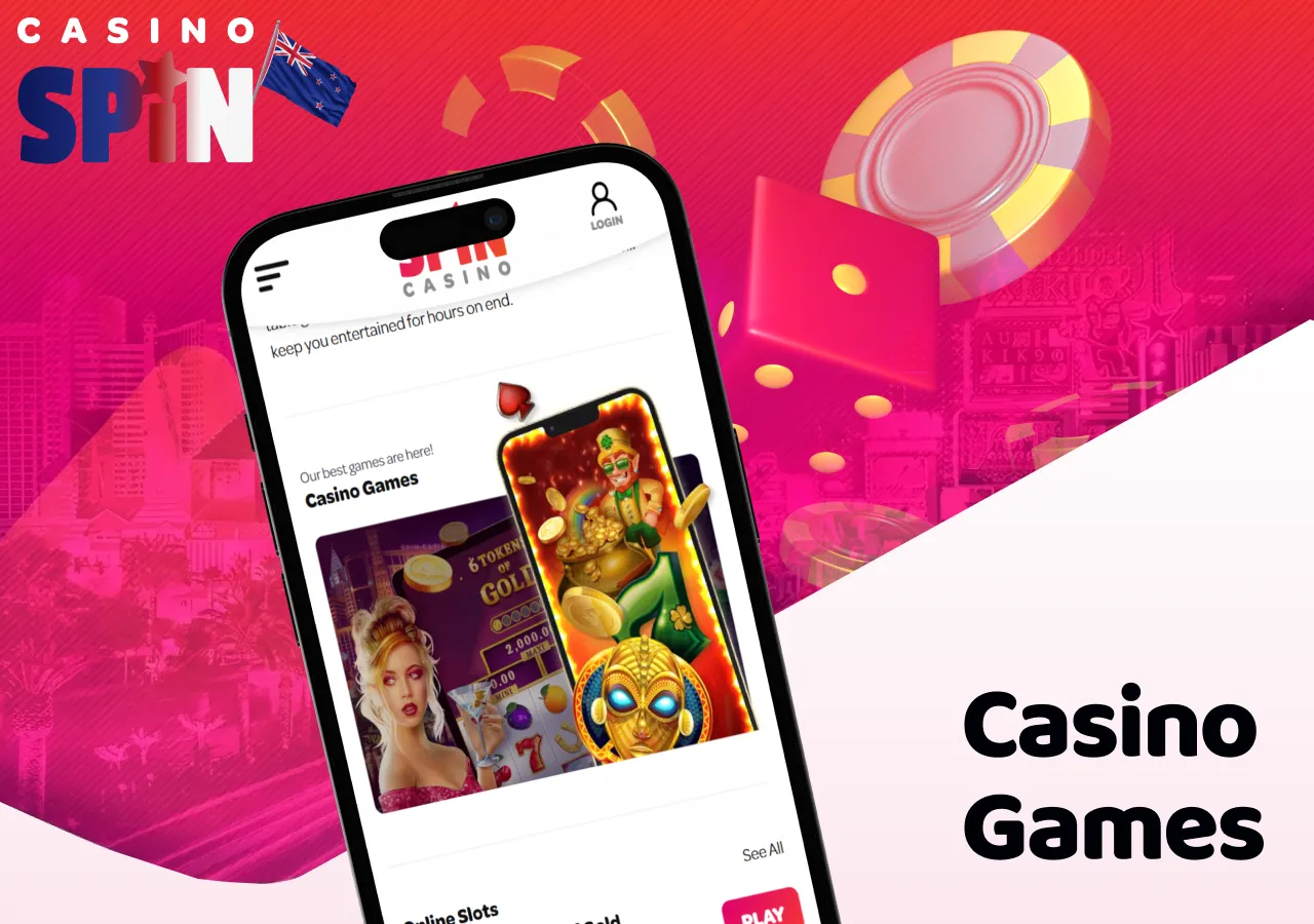 The mobile app features slots, live casino and table games.