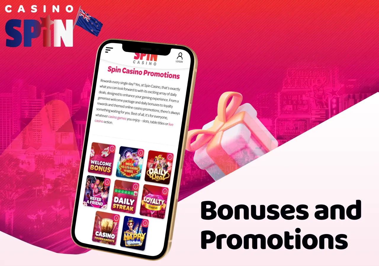 Spin Casino offers mobile bonuses and exclusive promotions for active players.